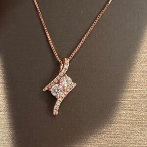 Rose Gold Diamond Pendant (Shane Co.) Necklace
